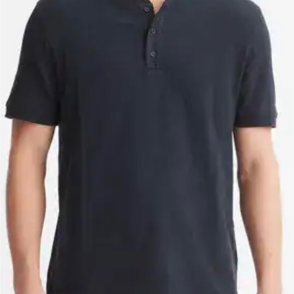 Vince Men's Black Short-Sleeve Henley